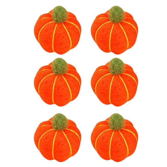 OULII 6-Piece Pumpkin Felt Garland, Orange Wool Felt Hanging Decorations for Fall, , Home Party Decor
