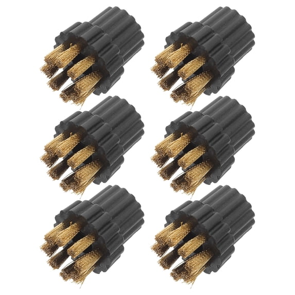 WHAMVOX Steam Cleaner Brush Replacement Parts for Home Use Durable Plastic Copper Multi Color Efficient Cleaning 6 Pieces