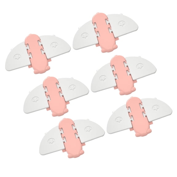 OULII 6pcs Window Child Safety Locks Acrylic Pink for Pets and Families Protection