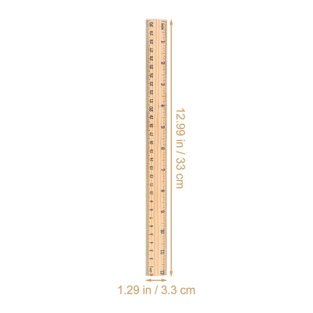 How To Measure With Ruler OULII 72Pcs Woodworking Marking Ruler Wooden Measuring Tool Light Brown ...