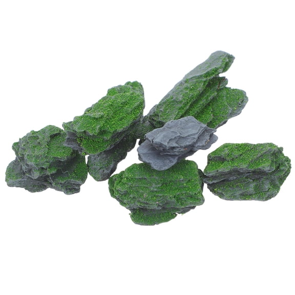 OULII Lifelike Artificial Moss Stones in Grey for Indoor and Outdoor Decoration