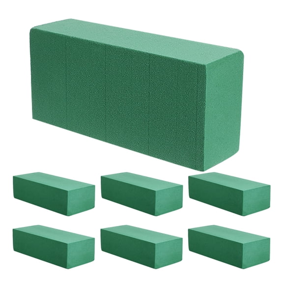 OULII 7Pcs Green Craft Block for Flowers - Flower Arrangement Supply for Garden Decoration