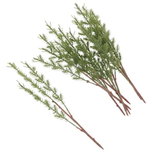OULII 8Pcs Artificial Pine Needle Stems with Realistic Texture for Seasonal Decor