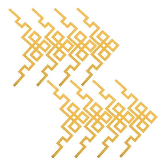 OULII Golden Acrylic Mirror Decals 3D Design for Living Space 8Pcs