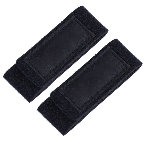 OULII 8Pcs Black Fishing Rod Sleeves Elastic Wrap Bands Portable and Wearproof