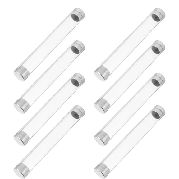 OULII 8Pcs Portable Makeup Tool Storage Tube with Dual Opening and Clear Design