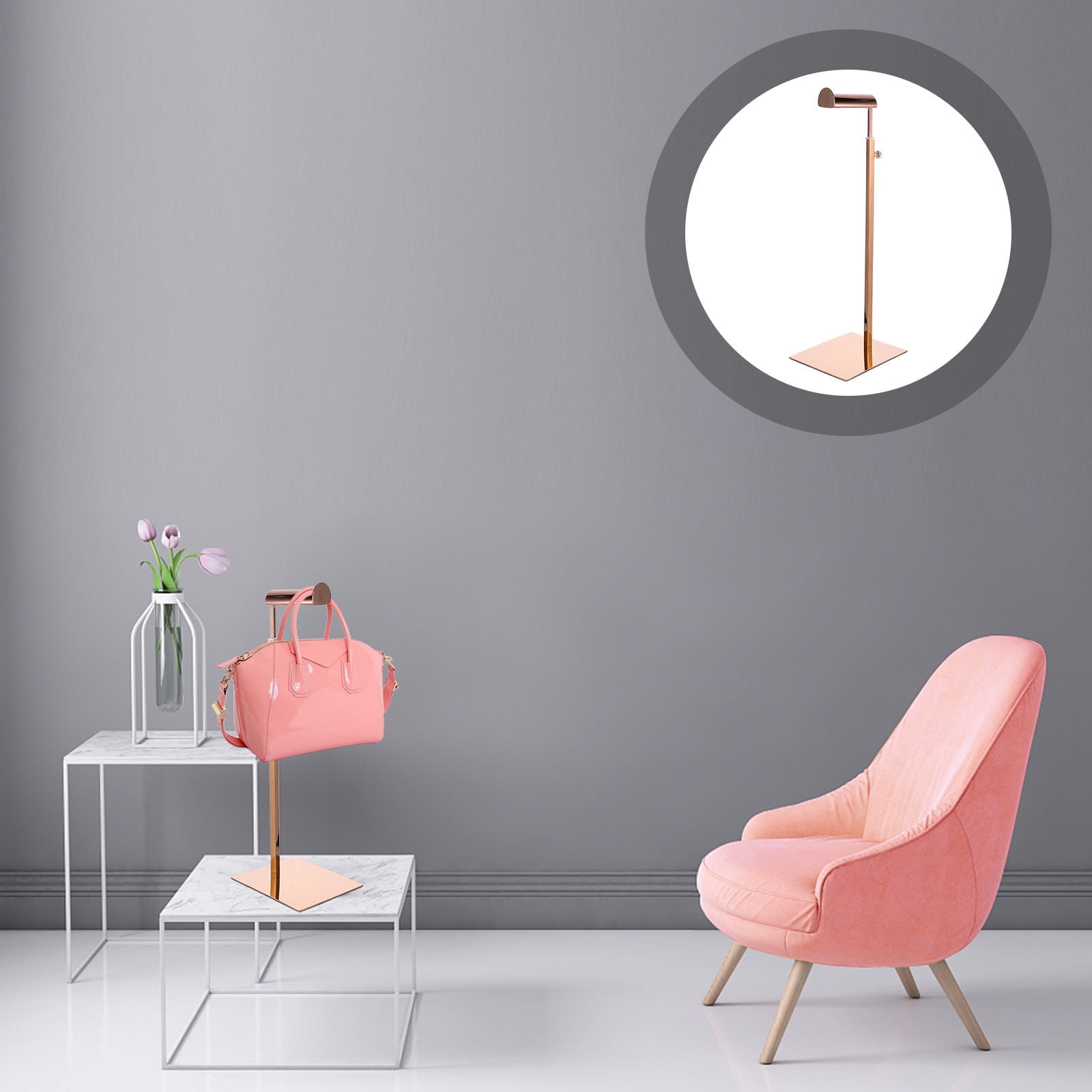 OULII 8Pcs Purse Racks For Hanging Purses A-Shape Mirror Surface Finish ...