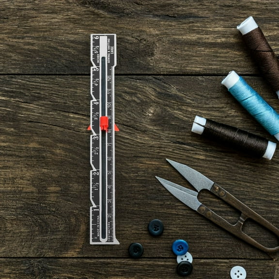 OULII 8Pcs Aluminum Alloy Sewing Measuring Tools for Patchwork Quilting and Button Spacing