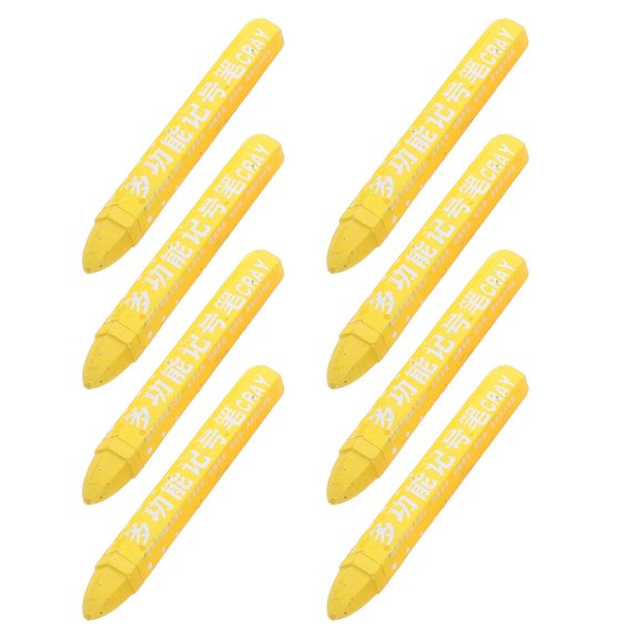 OULII 8Pcs Yellow Tire Lettering Pen Water Resistant Wax Marker for Automotive and Industrial Use