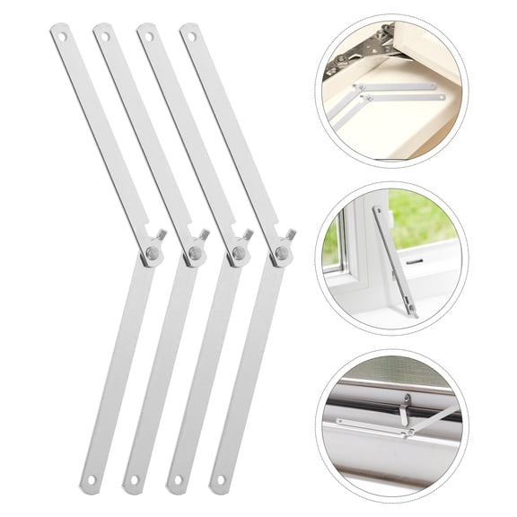 OULII 8Pcs H Shaped Foldable Cabinet Support Rod Telescopic Plated Silver Iron for Easy Storage