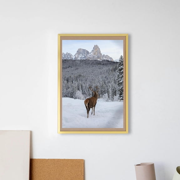 OULII Stable A3 Golden Metal Poster Frame, Simple Structure for Easy Installation