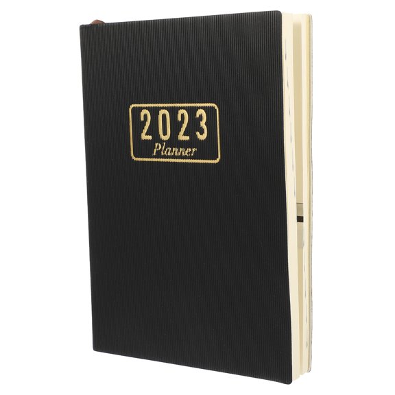 OULII Academic Planner Black Note Book for Staff Students and Teachers with Practical Design