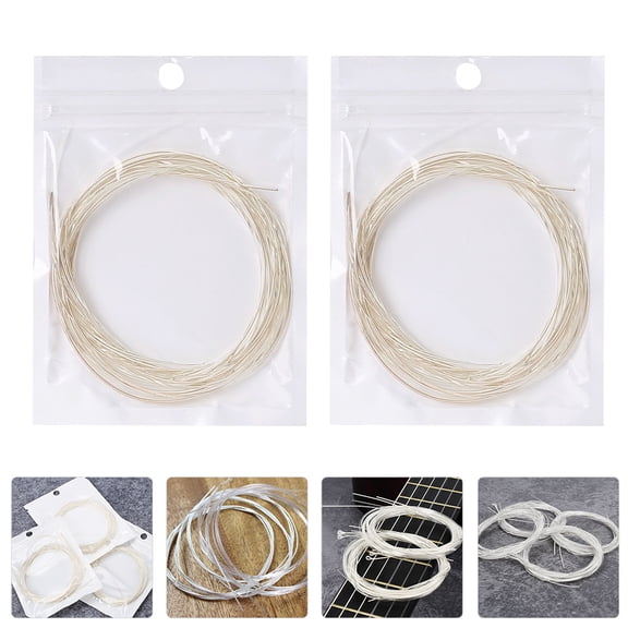 OULII Acoustic Guitar String Replacement Metal Strings with Stainless Steel Head for Easy Installation