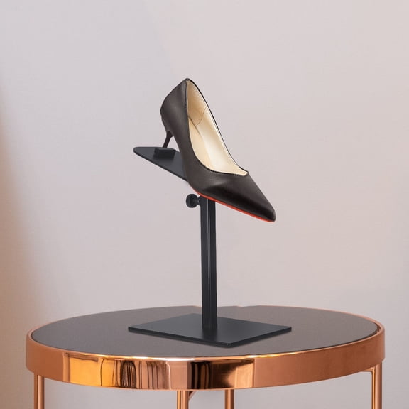 OULII Metal Shoe Display Stand Adjustable for Retail Store and Home Black