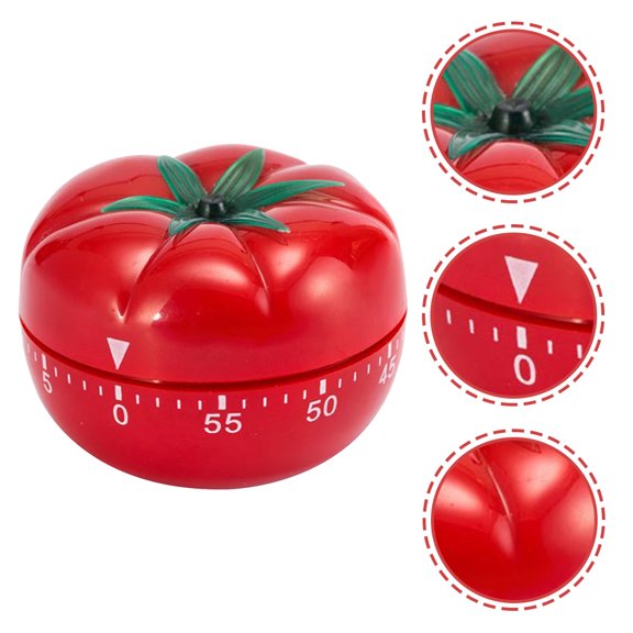 OULII Adorable Red Fruit Shape Mechanical Kitchen Timer for Baking and Cooking Timekeeping