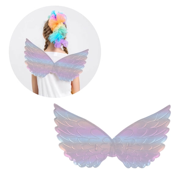 OULII Angel Wings Party Decoration, Multicolor Wedding Photo Booth Prop, Costume Accessory, 1 Piece, Birthday Event Decor