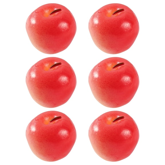 OULII Artificial Fruit Simulation Pvc Round Showcase Display Model 6Pcs