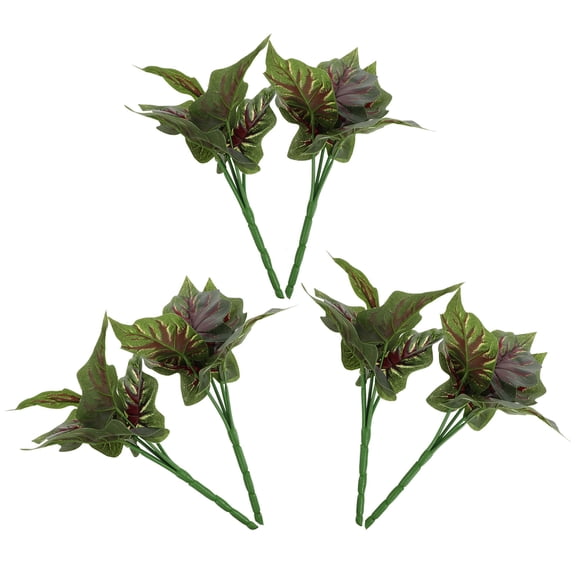 OULII 6Pcs Artificial Plant Decor with Realistic Green Leaves for Stylish Display