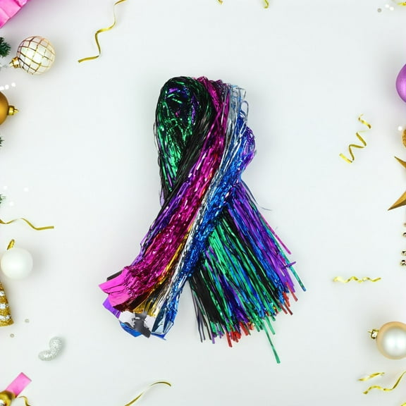 OULII Assorted Color Tinsel Garland for Holiday Party Decorations Made of PE Lightweight and Versatile 18 cm x 1 m