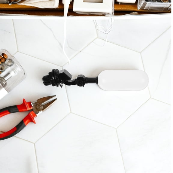 OULII 2Pcs Compact Black Plastic Float Valve Automatic Overflow Prevention Valve