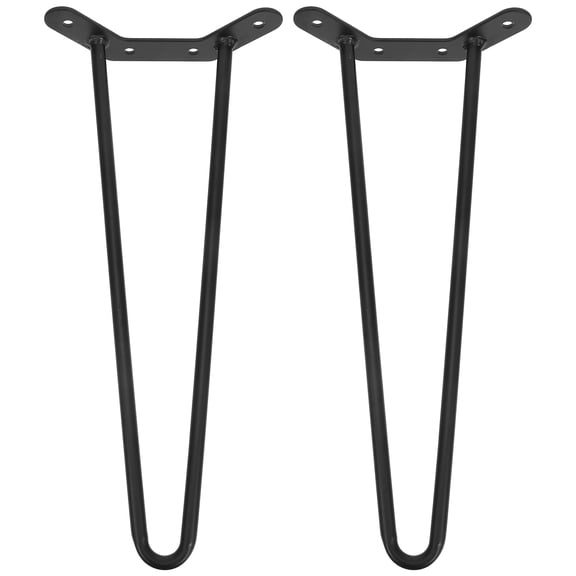 OULII 2Pcs Easy Install Metal Hairpin Legs for Storage Table and End Table Black