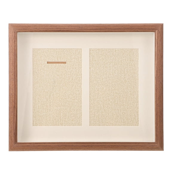 OULII Badge Display Frame 1Pack Wooden for Home and Office Decor