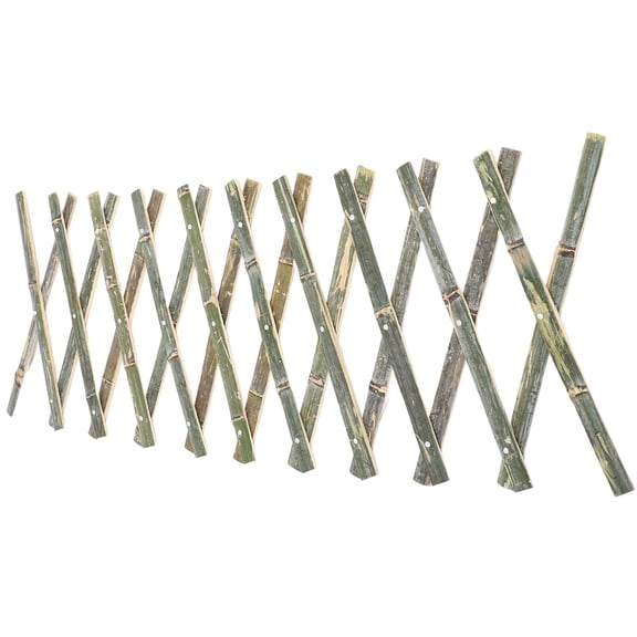 OULII Bamboo Farm Fence Lattice Design Expandable for Yard and Patio 1Pack