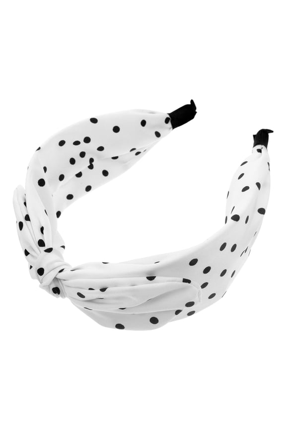 Bandanas for Women Knotted Bow Headbands in White for Makeup and Face Washing 1Pack