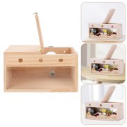 OULII Wooden Bird House Decorative Nesting Box Outdoor Indoor Bird Nest Accessory for Garden