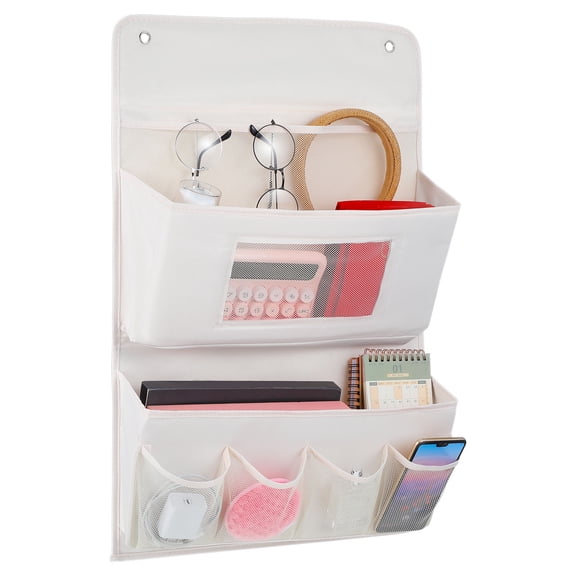 OULII Wall Mounted Storage Bag in Beige for Versatile Home Organization and Clutter Control