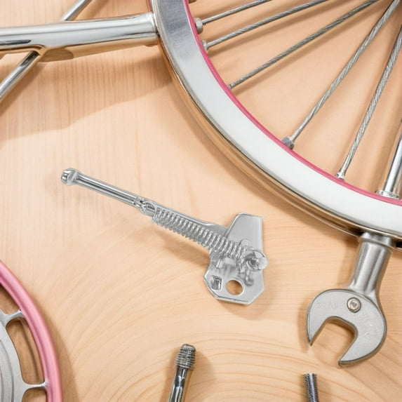OULII Plated Silver Heavy Duty Bike Kickstand for Folding Bikes Compact Design and Reinforced Stability