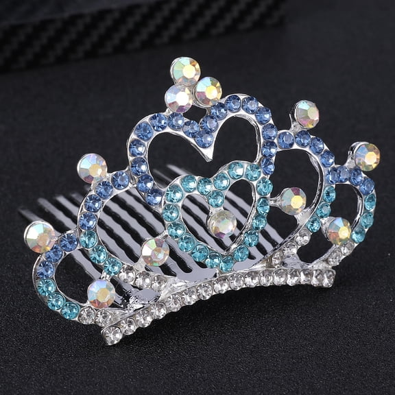 OULII Birthday Crown Hair Accessories Tiara Crystal Jewelry Decoration for Girls 1Set