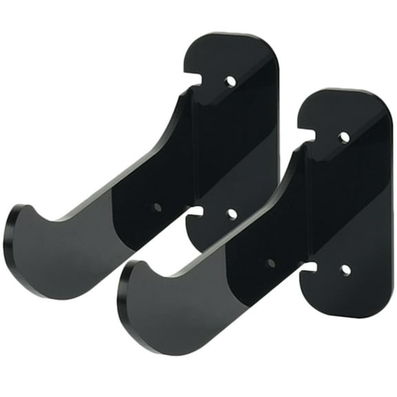 OULII Black Acrylic Exercise Mat Holder Wall Hanger for Fitness Gear 2Pcs