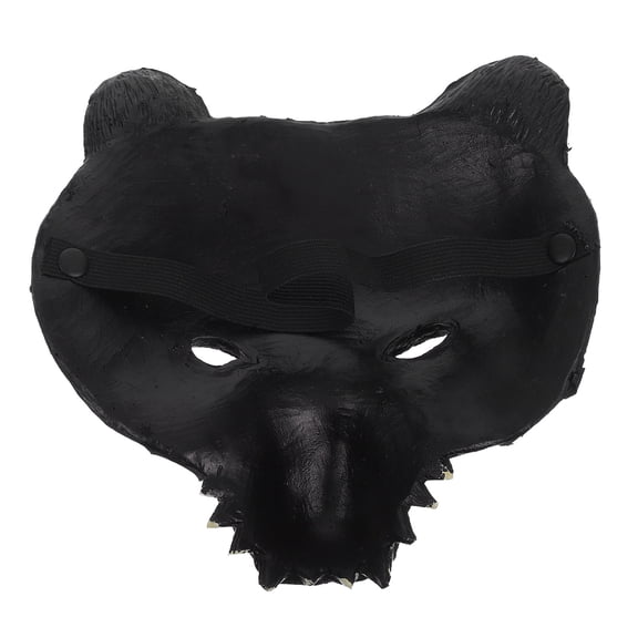 OULII Bear Mask Black PU for Decor Lightweight Comfortable and Durable