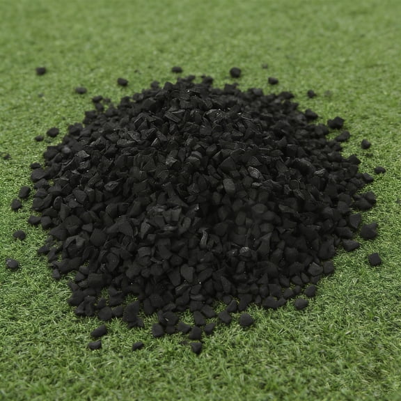 OULII Black Rubber Granules for Sports Field Turf Rubber Filler for Synthetic Grass with Low Maintenance