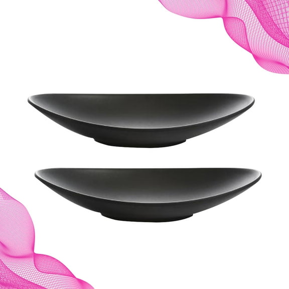 OULII Black Sashimi Boat Tray Seafood Plate for Kitchen Stylish Design Heat Resistant Size S