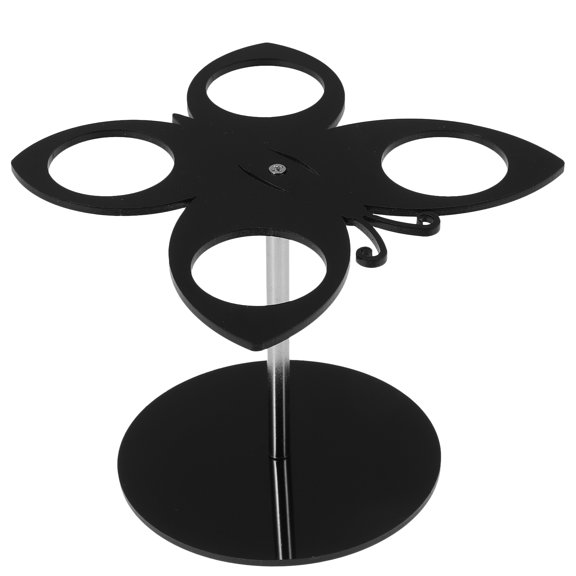 OULII Black Tabletop Ice Cream Cone Holder Stand with Multi-Function Sushi Roll Display Rack for Kitchen and Party