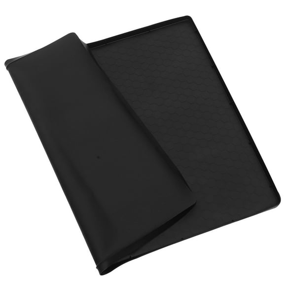 OULII Flexible Cuttable Black Mat for Under Sink Drip Trays and Cabinet Liners