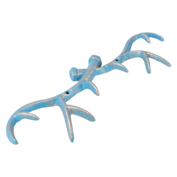 OULII 1Pack Antler Shape Coat Hanger Rack Iron Wall Hooks for Hanging Coats