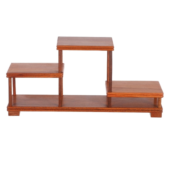 OULII Bonsai Stand Dark Red Rosewood Wooden Style Storage for Jewels Home Decor 1Pcs