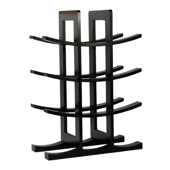 OULII Glass Wine Rack Stand in Black Stylish Design for Home Bar and Restaurant Use