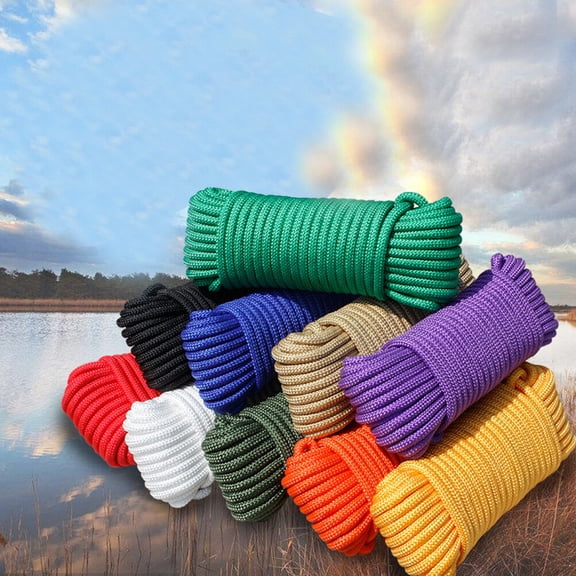 OULII Green Nylon Rope, Weather Resistant and for Camping, Outdoor Use, Fastening, and Heavy Duty Applications