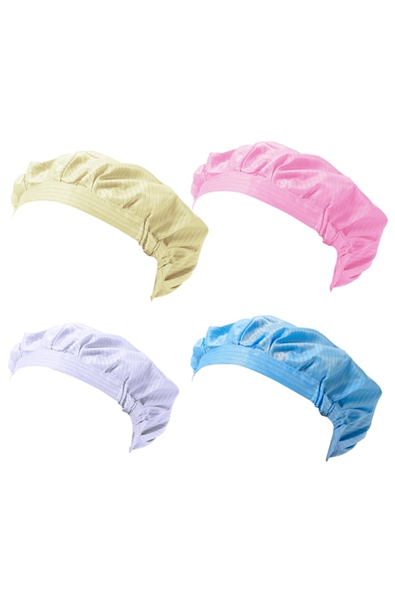 Breathable Anti-Static Polyester Work Cap, Protective Hat for Electronics and , Assorted Colors, , 4 Pieces