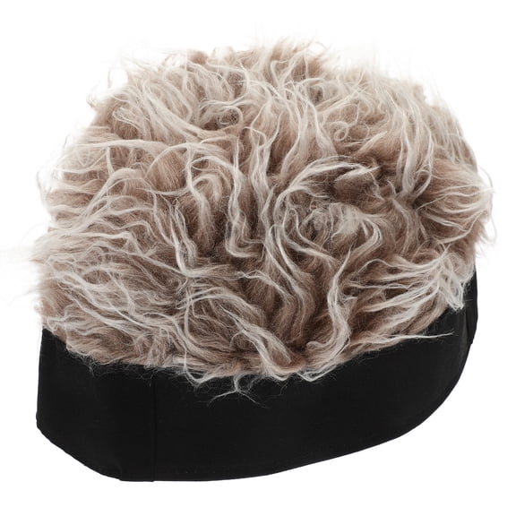 OULII Coffee Short Wig Hat Unisex Soft Wig Cap Suitable for Outdoor and Indoor Use