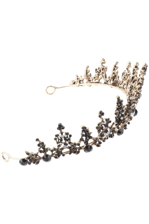 Bridal Crowns Black Wedding Headpiece Lightweight Hair Jewelry for Weddings