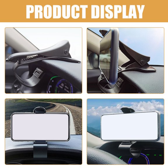 OULII Car Dash Phone Holder Black ABS 1Set for Drivers on Dashboard