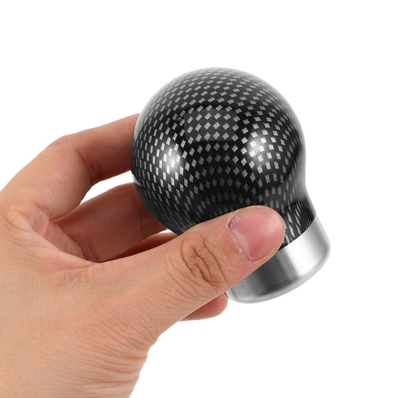 OULII Carbon Fiber Manual Gear Shift Knob with Metal Base for Enhanced Transmission Control and Smooth Driving
