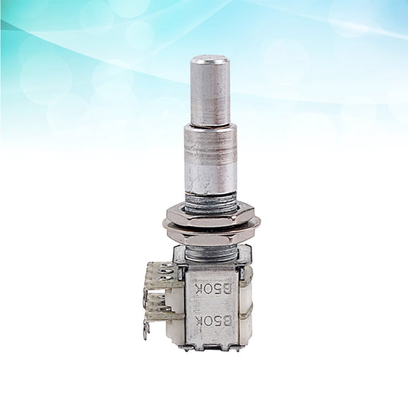 OULII Center Detent Guitar Potentiometer Guitar Bass Pots Silver 1Pcs