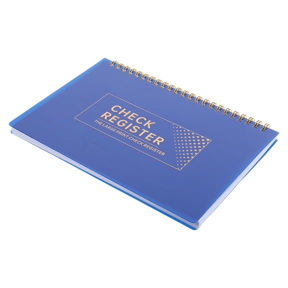 OULII Check Register Notebook Blue for Personal Checkbooks with Page Dividers for Financial Records