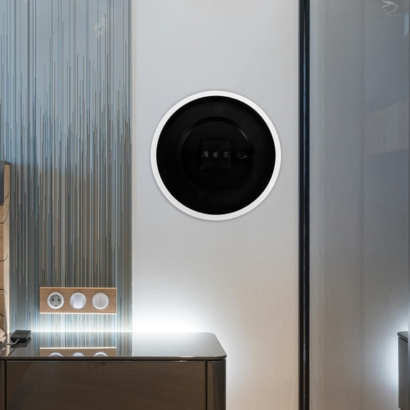 OULII Wall Clock Plastic Back Cover Sturdy White Casing for Mechanism Repair